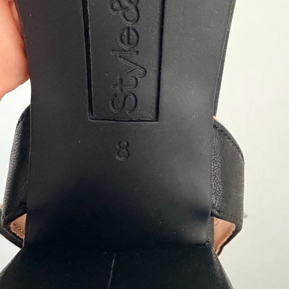 Style & Co. Black Strappy Block Heel Slingback Sandal - Picture 3 of 3